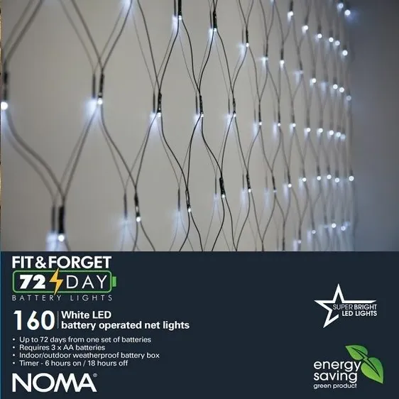 Fit & Forget White Net Lights - 160 Lights - image 2