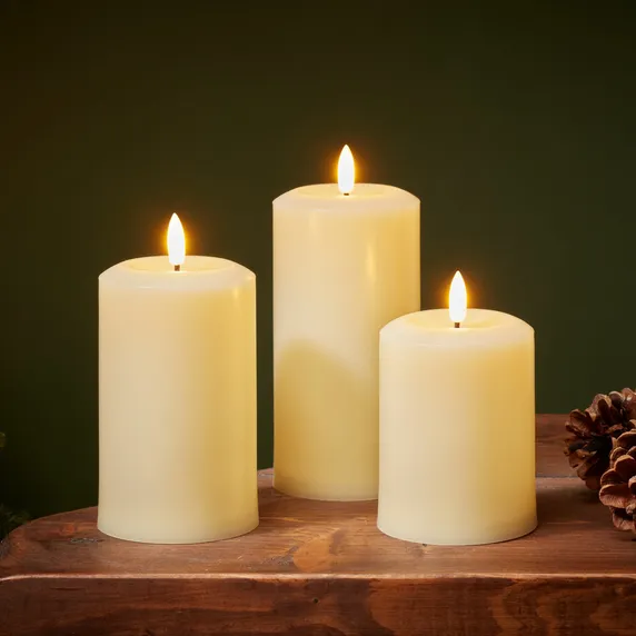 Flameless Pillar Candle - Medium