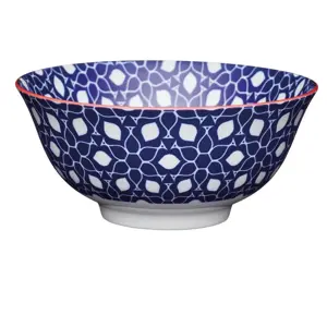 Floral Blue Bowl - image 1