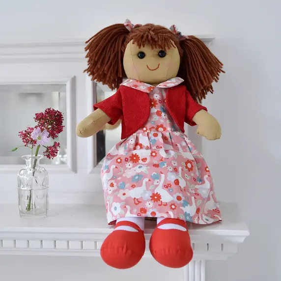 Floral Goose Dress Rag Doll