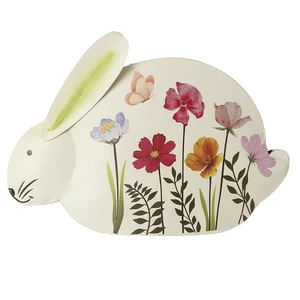 Floral Metal Rabbit Decoration - Small