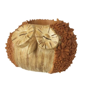 Floral Owl Orange Pot