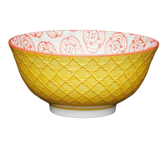 Floral Yellow Bowl - image 1