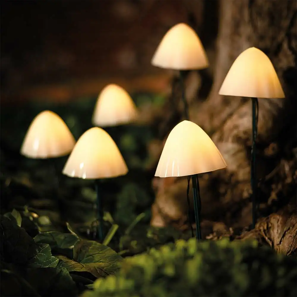 UKCOCO Solar Mushroom Light Solar Lights Outdoor Garden Christmas Solar Sta Lights4fun 12 Mini Mushroom Solar Garden Stake Lights