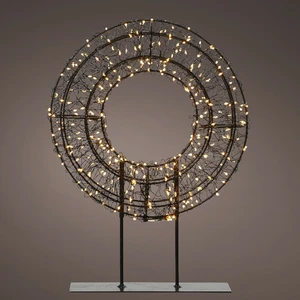 Freestanding Wire Wreath Table Light - 38cm