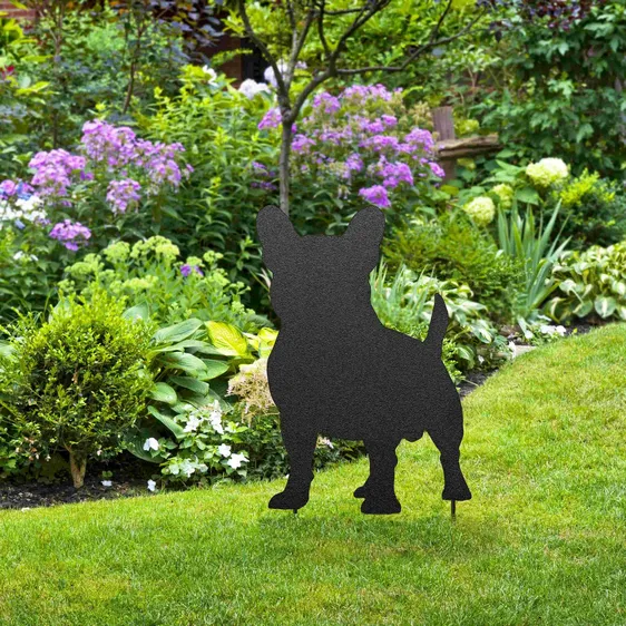French Bulldog Shadow Decorative Stake - image 1