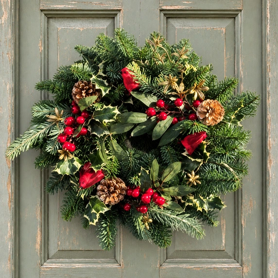 Holly Berry Wreath - 10" - image 1