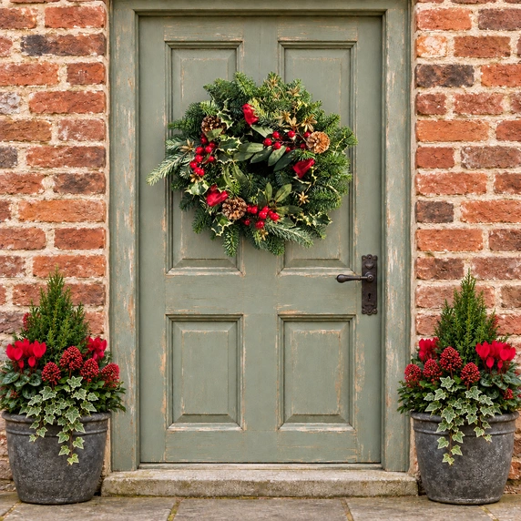 Holly Berry Wreath - 10" - image 2