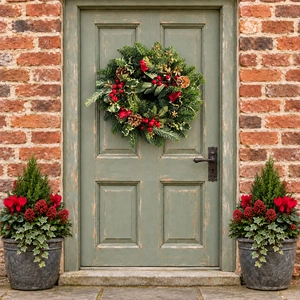 Holly Berry Wreath - 10" - image 2