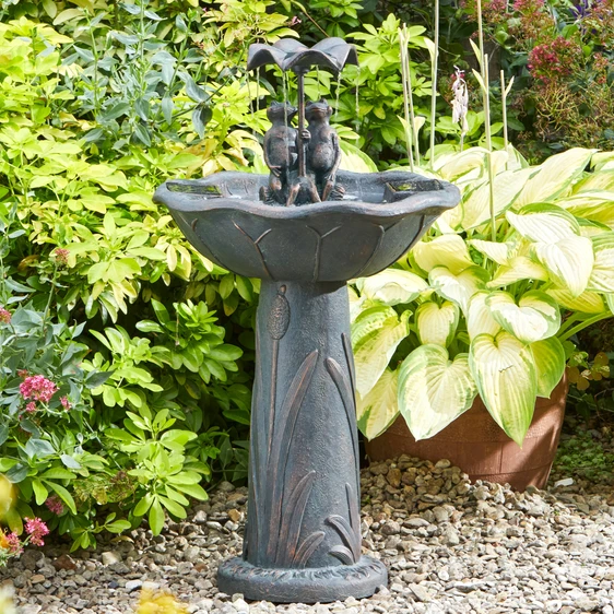 Frog Frolics Solar Water Feature - image 1