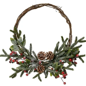 Frosted Berries Artificial Half Wreath