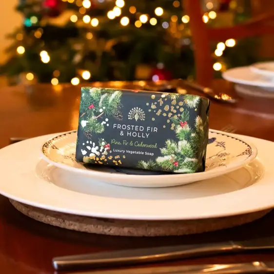 Frosted Fir & Holly Christmas Soap