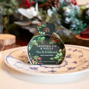 Frosted Fir & Holly Luxury Guest Soap