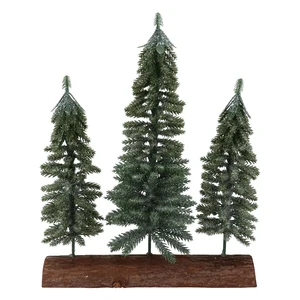 Frosted Fir Trees Table Decoration - Three Trees