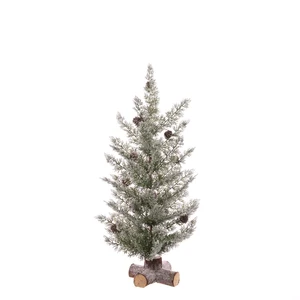 Frosted Pine Log Base Tree 60cm