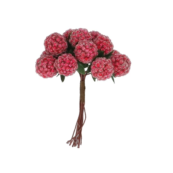 Frosted Raspberries Decorative Cluster