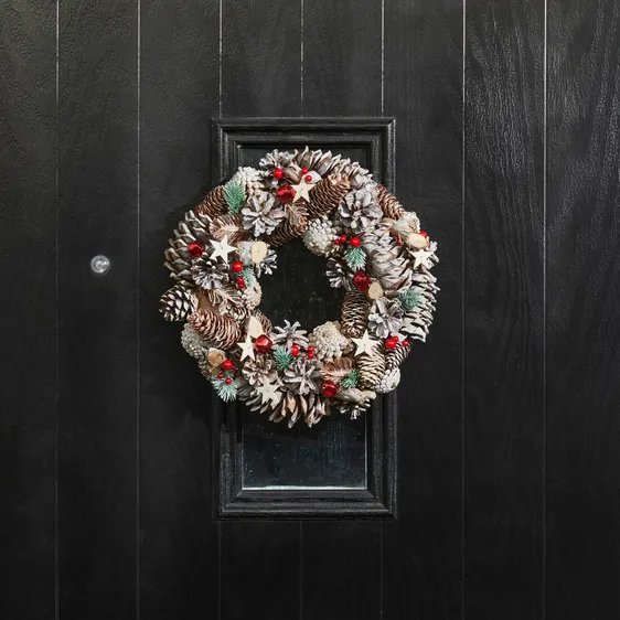 Frosty Star Wreath - 50cm