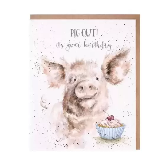 Pig Out Birthday Card - image 2