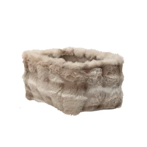 Fur Rectangular Storage Basket - Medium