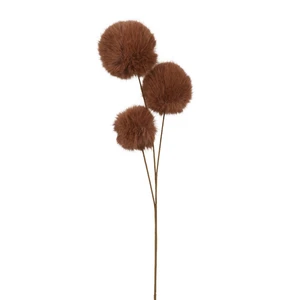 Furry Pompom Stem - Brown