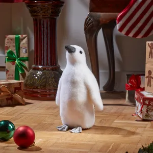 Fuzzy Penguin Decoration - Medium