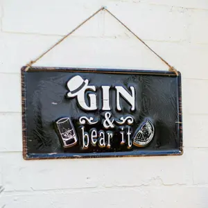 Gin & Bear It Garden Sign - image 1