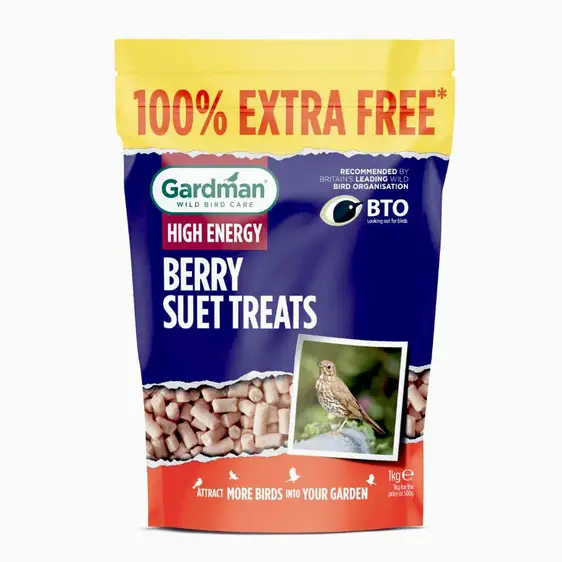 Gardman Berry Suet Treats 500g + 100% Extra Free