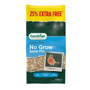 Gardman No Grow Seed Mix 2kg + 25% Extra Free