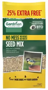 Gardman No Mess Seed Mix 2kg + 25% Extra Free