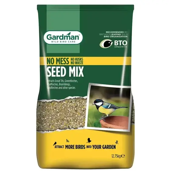 Gardman No Mess Seed Mix 12.75kg + 2kg Extra Free
