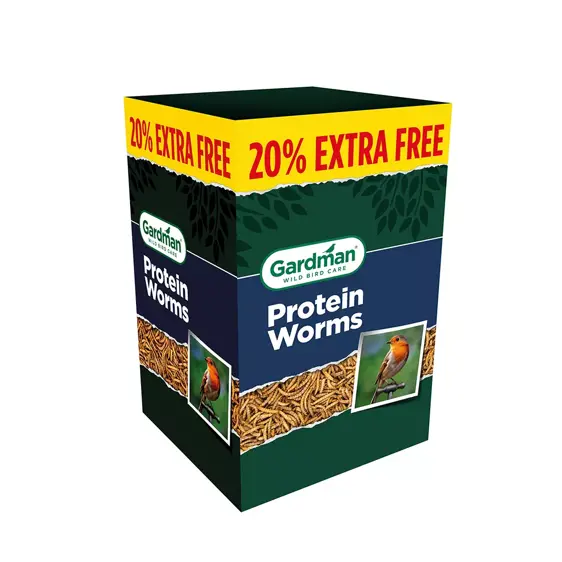 Gardman Protein Worms 1kg + 20% Extra Free