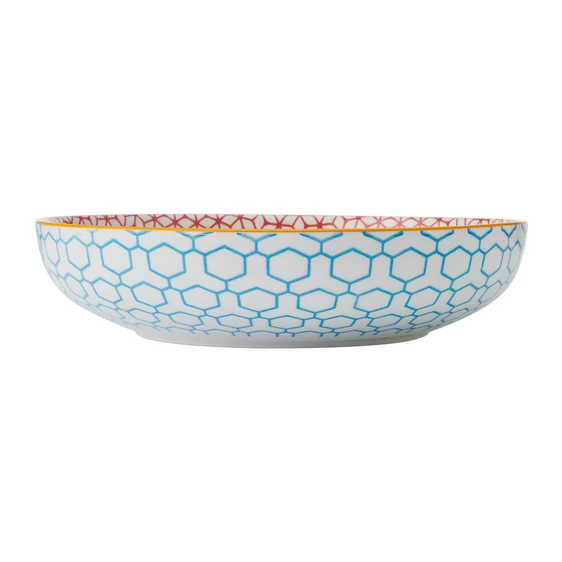 Geometric Blue Coupe Bowl - image 2