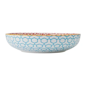 Geometric Blue Coupe Bowl - image 2