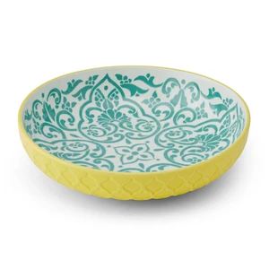 Geometric Yellow Coupe Bowl - image 1