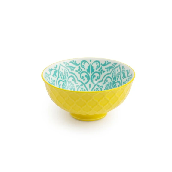 Geometric Yellow Nibble Bowl - image 1