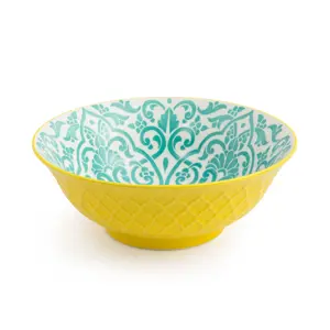Geometric Yellow Ramen Bowl - image 1