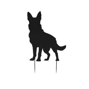 German Shepherd Shadow Decorative Stake - image 2