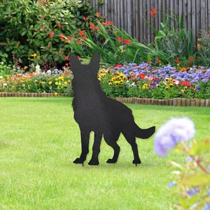 German Shepherd Shadow Decorative Stake - image 1