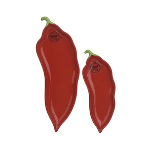 Glazed Chilli Pepper Serving Plate Set