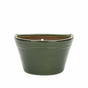 Glazed Green Wall Pot 20cm
