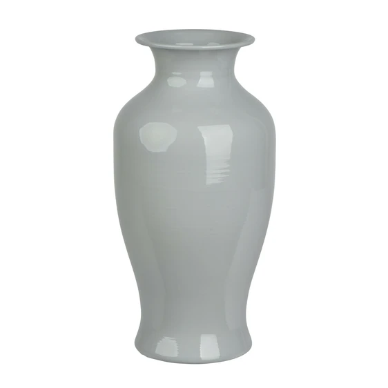 Glazed Iron Vase - Grey 33.5cm