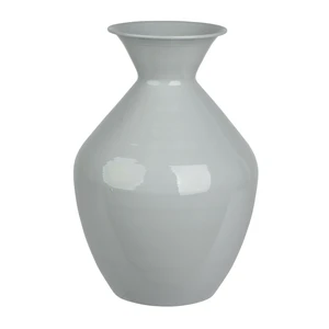Glazed Iron Vase - Grey 37cm