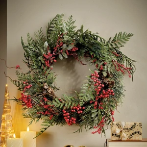 Glitter Berries Artificial Wreath - image 2