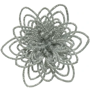 Glitter Flower Tree Clip Set - Silver - image 2