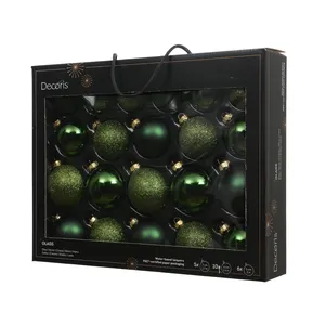 Glitter, Matt & Shiny Bauble Mix Set - Green - image 2