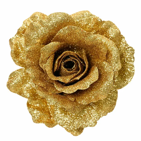 Glitter Rose Tree Clip - Gold