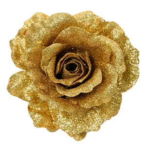 Glitter Rose Tree Clip - Gold