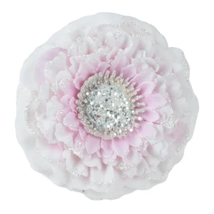 Glitter Zinnia Tree Clip - Blush