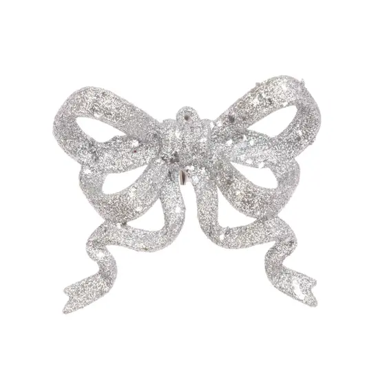 Glittered Bow Clip - Red - image 3