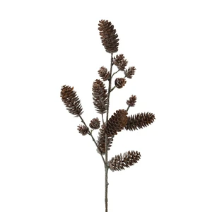 Glittered Pinecone Artificial Stem